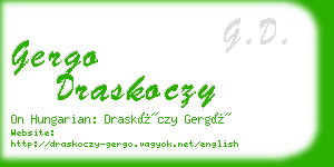 gergo draskoczy business card